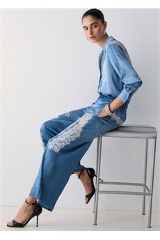 Pantaloni da donna di colore denim blu Liu.Jo Denim | UA6312T595879044
