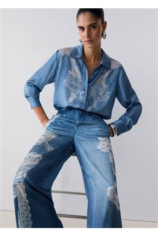 Pantaloni da donna di colore denim blu Liu.Jo Denim | UA6312T595879044