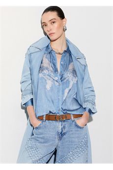 Camicia da donna in denim blu Liu.Jo Denim | UA6343T595879044