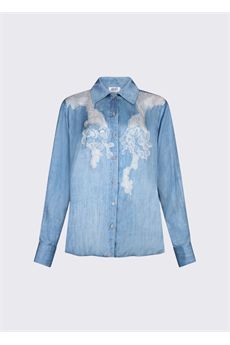 Camicia da donna in denim blu Liu.Jo Denim | UA6343T595879044