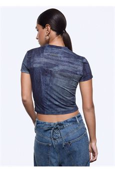 T-shirt da donna in denim blu Liu.Jo Denim | UA6502J1624L9680