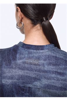 T-shirt da donna in denim blu Liu.Jo Denim | UA6502J1624L9680