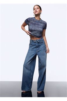 T-shirt da donna in denim blu Liu.Jo Denim | UA6502J1624L9680