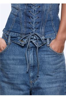 Top da donna in blu denim Liu.Jo Denim | UA6506D039979157