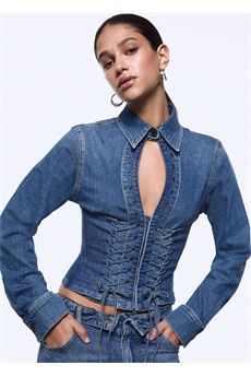 Camicia da donna in blu denim Liu.Jo Denim | UA6507D039979157