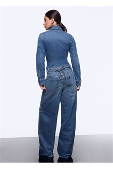 Camicia da donna in blu denim Liu.Jo Denim | UA6507D039979157