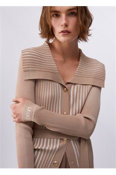 Cardigan da donna di colore beige Liu.Jo Sport | TA6116MS55NC3889