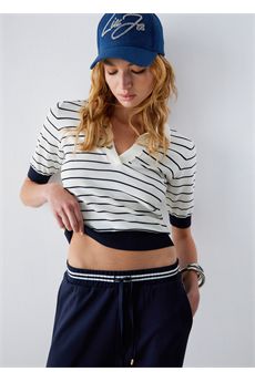 Maglia da donna di colore bianco e blu Liu.Jo Sport | TA6215MS55NC3882