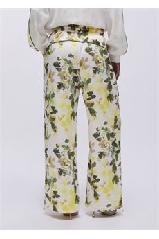 Pantaloni da donna di colore bianco e verde Liu.Jo Sport | TA6257T358AP9217