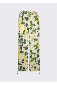 Pantaloni da donna di colore bianco e verde Liu.Jo Sport | TA6257T358AP9217