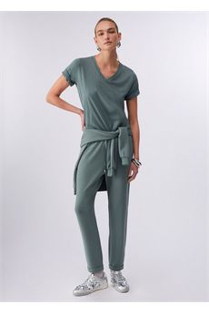 T-shirt da donna di colore verde militare Liu.Jo Sport | TA6284JS92376009