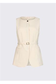 Gilet da donna di colore panna Liu.jo White | WA6209TS896X0760
