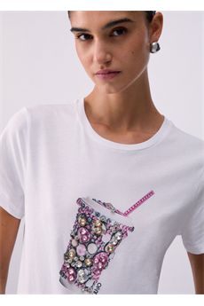 T-shirt da donna di colore bianco Liu.jo White | WA6237JS923P9331