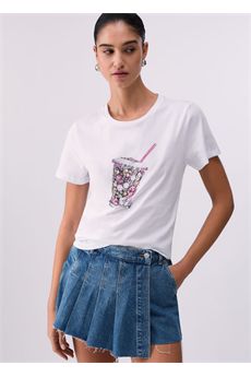 T-shirt da donna di colore bianco Liu.jo White | WA6237JS923P9331