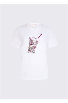 T-shirt da donna di colore bianco Liu.jo White | WA6237JS923P9331