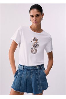 T-shirt da donna di colore bianco Liu.jo White | WA6237JS923P9778