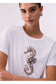 T-shirt da donna di colore bianco Liu.jo White | WA6237JS923P9778