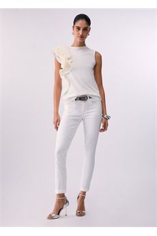 Pantaloni da donna di colore bianco Liu.jo White | WA6255T714411111