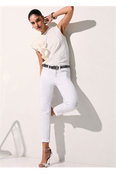 Pantaloni da donna di colore bianco Liu.jo White | WA6255T714411111