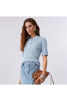 Polo da donna di colore celeste Liu.jo White | WA6285MS46JA4256