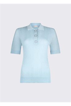 Polo da donna di colore celeste Liu.jo White | WA6285MS46JA4256