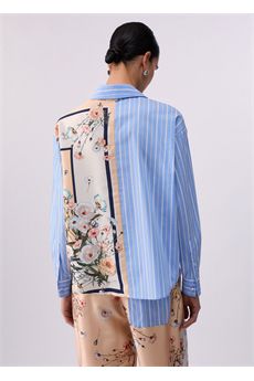 Camicia da donna di colore arancione azzurro Liu.jo White | WA6383T2555P9547