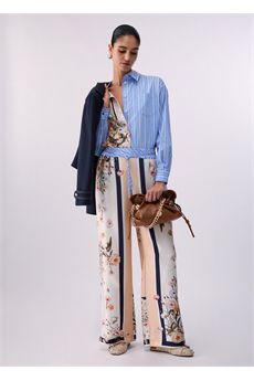 Camicia da donna di colore arancione azzurro Liu.jo White | WA6383T2555P9547