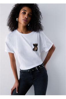 T-shirt da donna di colore Liu.jo White | WA6414JS923P9430