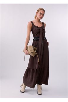 Abito da donna di colore marrone scuro Liu.jo White | WA6428T481891109