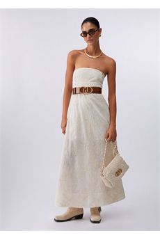 Abito da donna di colore naturale Liu.jo White | WA6456T472AP9417