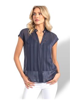 Top da donna di colore blu Liu.jo White | WA6470T413A93924