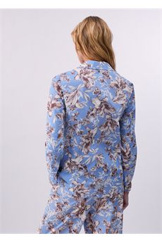 Giacca da donna di colore azzurro con stampa Liu.jo White | WA6479T4853P9502