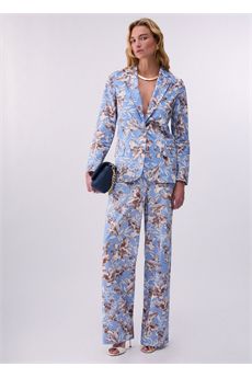 Giacca da donna di colore azzurro con stampa Liu.jo White | WA6479T4853P9502