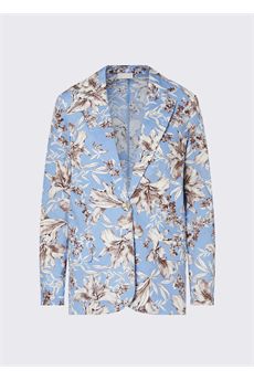 Giacca da donna di colore azzurro con stampa Liu.jo White | WA6479T4853P9502