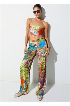 Pantaloni da donna multicolor Liu.jo White | WA6484T473AP9363