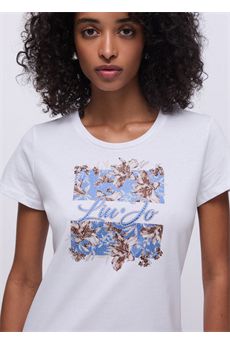 T-shirt da donna di colore bianco Liu.jo White | WA6493JS923P9600
