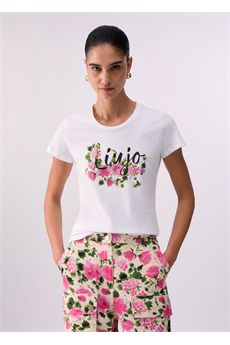 T-shirt da donna di colore bianco Liu.jo White | WA6493JS923P9603