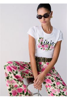 T-shirt da donna di colore bianco Liu.jo White | WA6493JS923P9603