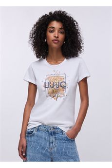 T-shirt da donna di colore bianco Liu.jo White | WA6493JS923P9604