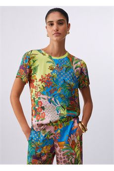 T-shirt da donna fantasia Liu.jo White | WA6512T473AP9363