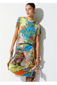 T-shirt da donna fantasia Liu.jo White | WA6512T473AP9363