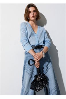 Cardigan da donna di colore azzurro Liu.jo White | WA6530MA68RP9377