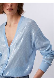 Cardigan da donna di colore azzurro Liu.jo White | WA6530MA68RP9377
