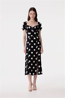 Abito da donna di colore Pois Grande Nero