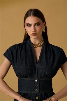 Abito da donna di colore denim NOSECRETS | 261NS024DENIM