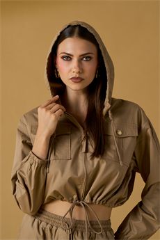 Giubbino da donna di colore mocha NOSECRETS | 261NS034MOKA