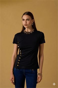 T-shirt da donna di colore caviale NOSECRETS | 261NS058CAVIALE
