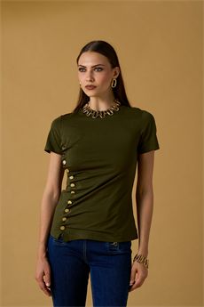 T-shirt da donna di colore foresta NOSECRETS | 261NS058FORESTA