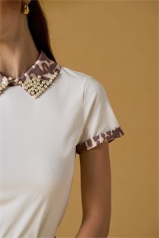 T-shirt da donna di colore latte NOSECRETS | 261NS059LATTE