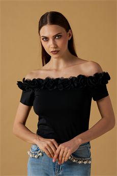 T-shirt da donna di colore caviale NOSECRETS | 261NS079CAVIALE